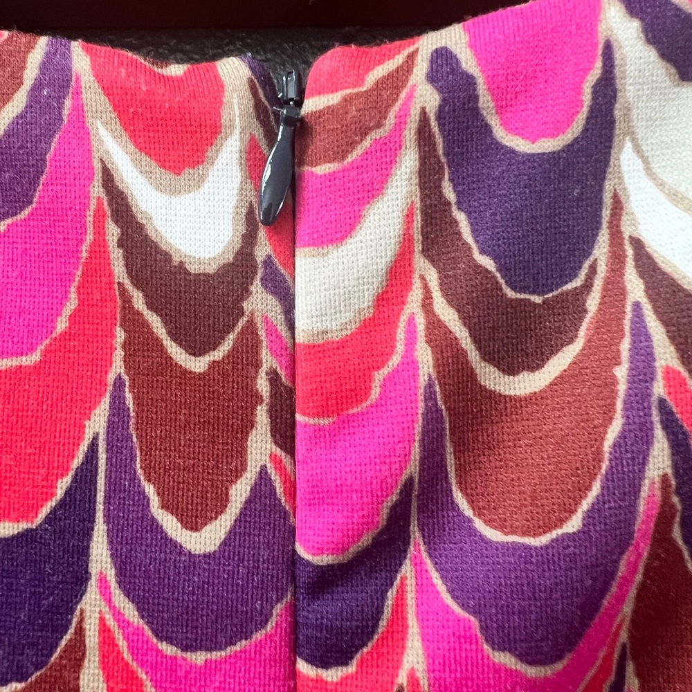 Trina Turk Pink & Purple Psychedelic Print Sheath Dress Large - Picture 6 of 7